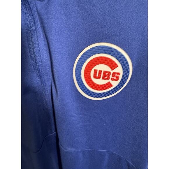 Blue Nike Dri-Fit Long Sleeve Pullover Sweatshirt Chicago Cubs Men's S Small - Picture 2 of 4